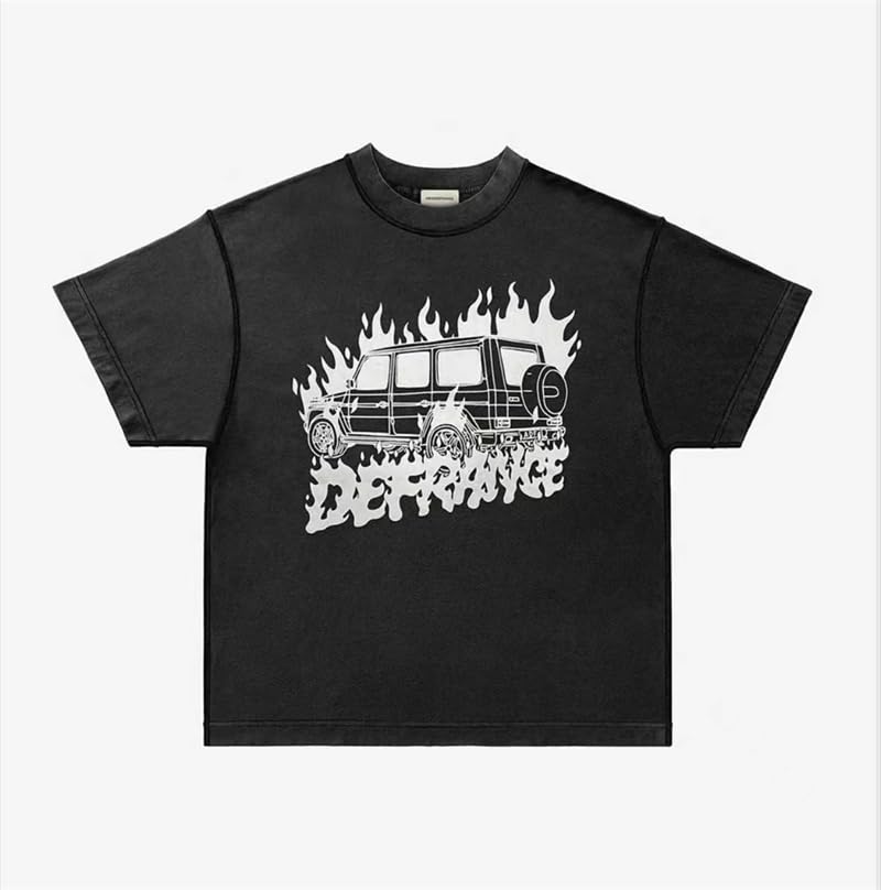 Washed Arnodefrance Punk Horn Head ADF Vintage T Shirt 1:1 Loose